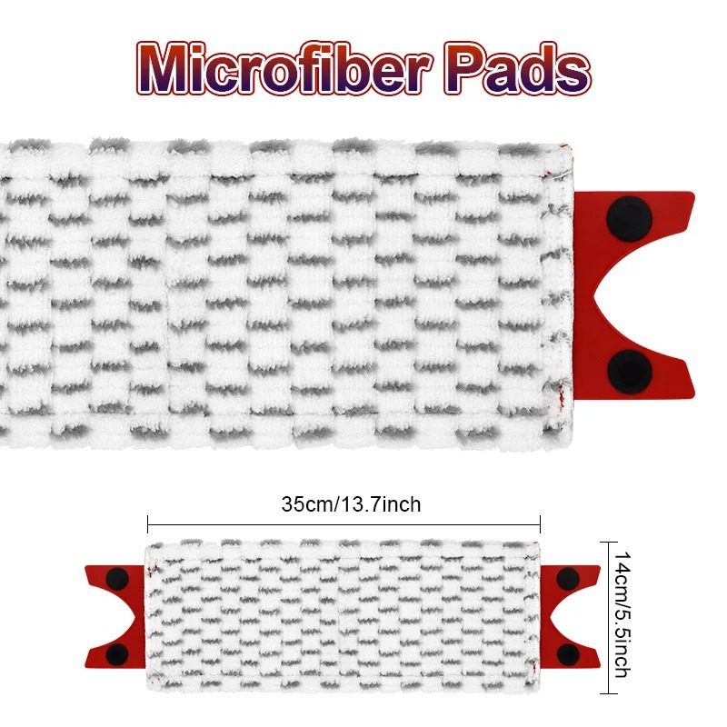 2pcs quick dry microfiber mop pads reusable washable compatible with vileda     details 0