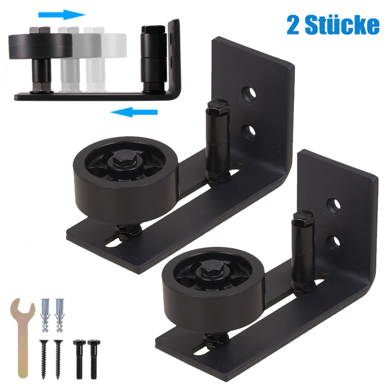 2x Floor Guide Roller Sliding Door Fitting Sliding Sliding Rail Door Guide
