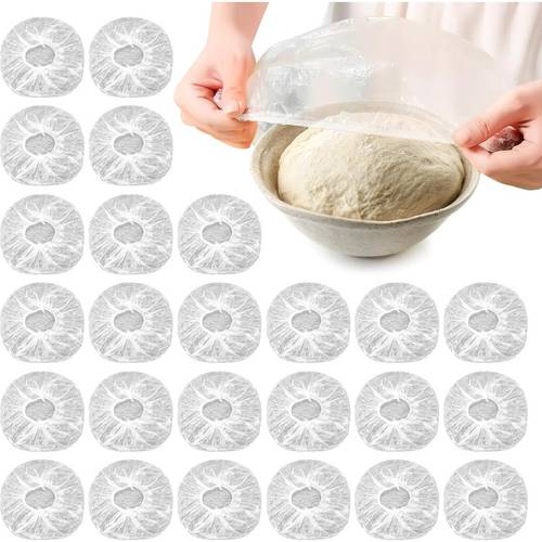 1000pcs reusable bowl covers for bread proofing elastic plastic covers for sourdough rising and baking supplies stretchable wrap for storage containers