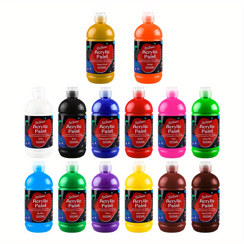 System 3 Acrylfarbe Fluorescent Red 500ml - Knallig Leuchtend