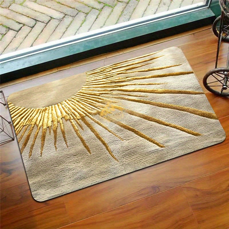 1pc   design door mat soft thick sponge indoor rug machine washable polyester with pvc backing decorative carpet for kitchen laundry bathroom living room bedroom rectangular entrance mat details 8