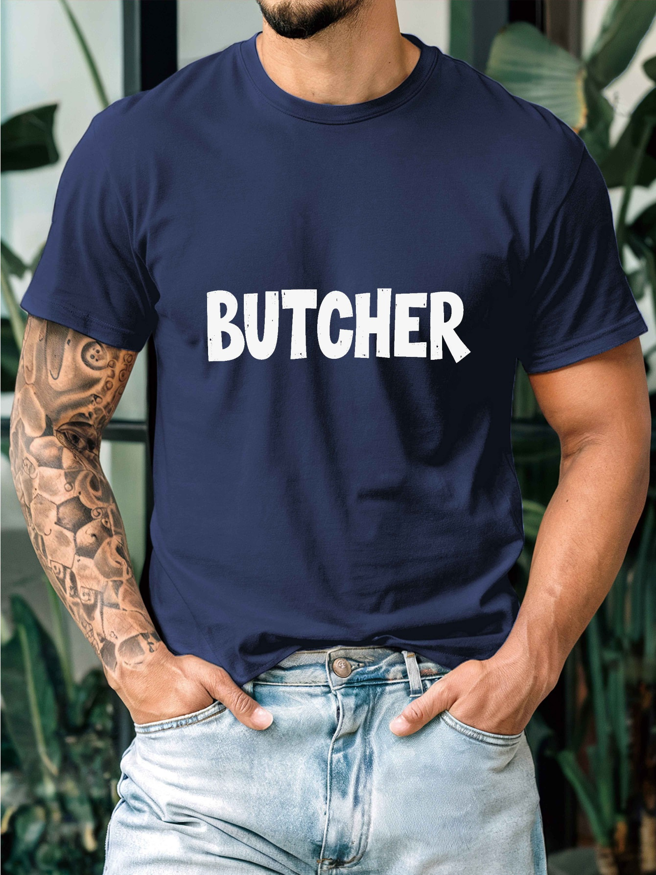 DELLMOOR T-shirt Imprimé Tendance Pour Homme 100 % Coton Col Rond Uni Vêtements De Sport T-shirts Multipack Manches Courtes Grandes Et Hautes/ Mince/coupe Régulière Course été Hip Hop Hauts