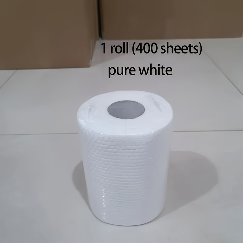 TEMU [400pcs Reusable Cleaning Cloth] 400-sheet Roll Disposable Kitchen Paper Towels, Multipurpose Non-woven Fabric Cleaning Wipes, Washable Wet And