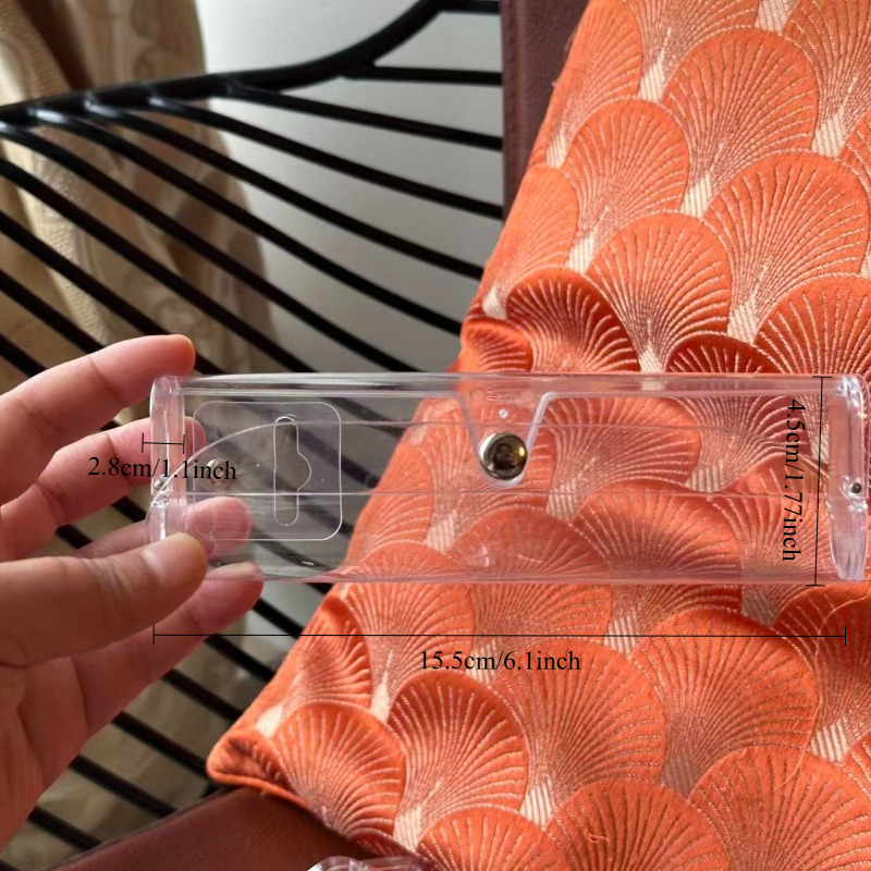 photo de l'article lot de 6 étuis rigides   pour lunettes de vue et lunettes de mode, boîte de rangement de pour lunettes avec housse de   et portable pour hommes et femmes, étui pour voyage, bureau - coque transparente compatible