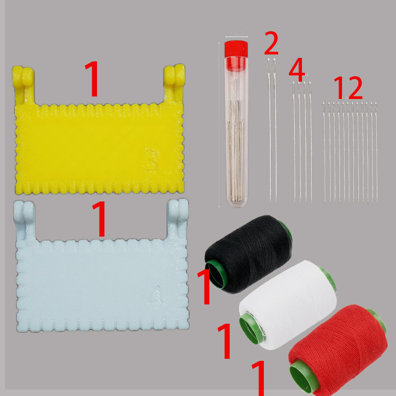TEMU 23pcs Clip-on Sewing Tool Set Beginner And Senior Sewing Aid (2 Pliers + 18 Sewing Needles + 3 Thread Spools) Durable Plastic Edge Lock Knitting