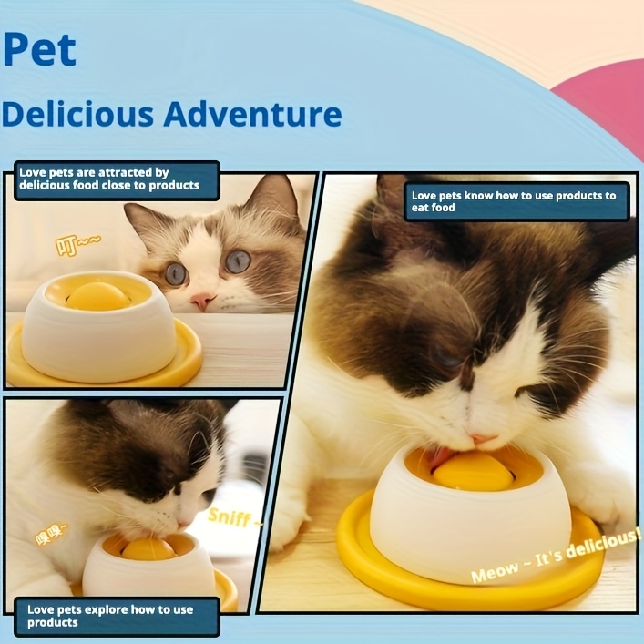 Pet Licking Fun Plate | Wet Food Yogurt for Licking, Slowly Consumes Energy, Cleans Oral Care, Suitable for Cats And Dogs, Made of Plastic