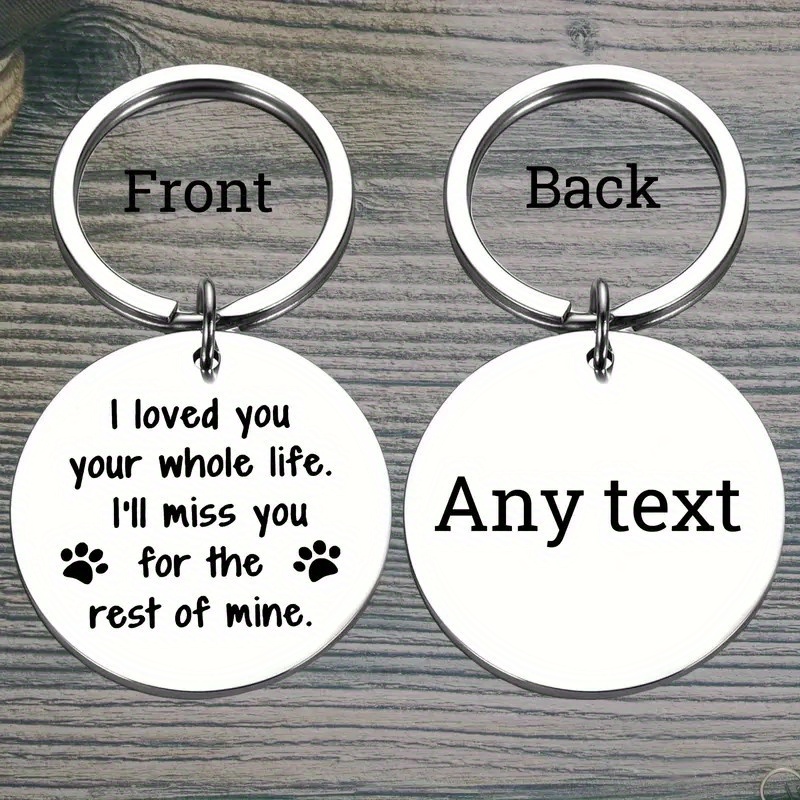 Customizable Pet Keychain, Stainless Steel Keepsake