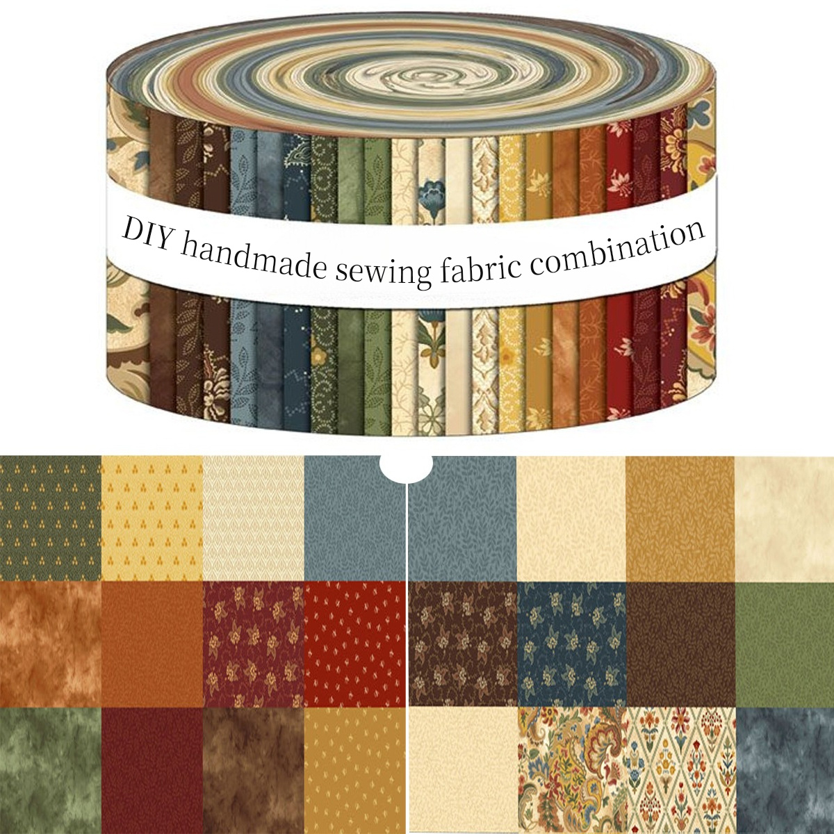 TEMU A Set Of Pre-cut Fabric Pieces Measuring 6.5cm By 50cm (2.55in By 19.7in) For , Bags, And Doll Clothing. This Vintage Fabric Roll Is Essential