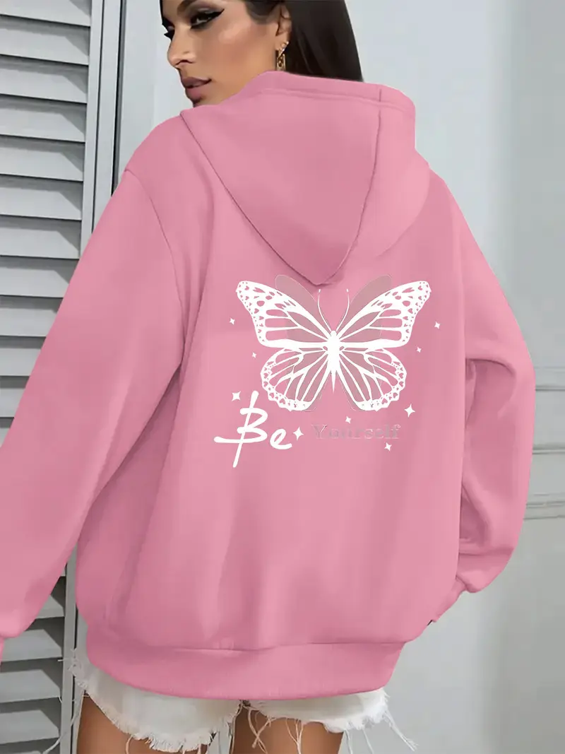 Pink Women's Hoodie - Long Sleeve Sweatshirt