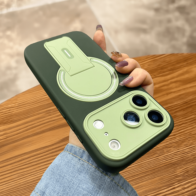 TEMU Phone Case: Frosted Invisible Stand Case For Iphone 17 Pro Max, Compatible With 16 Pro, Frosted Skin-feel Case For 15 Plus, Full-coverage