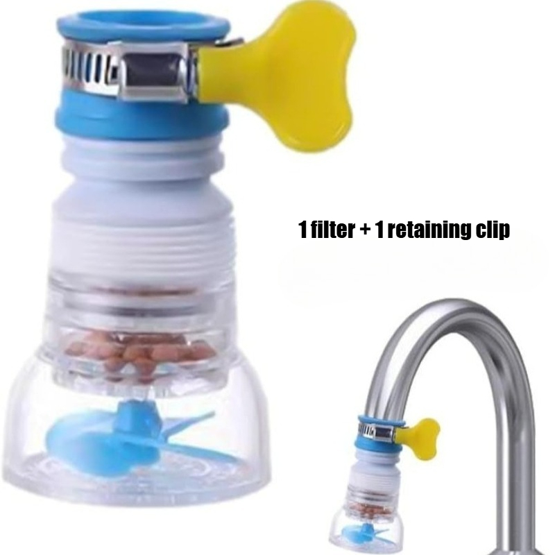 TEMU 2pcs (extendable Faucet Filter And Holder), 360ยฐ Adjustable Faucet Adapter, Random Color, Kitchen Faucet With Filtration Extension, Kitchen Sink