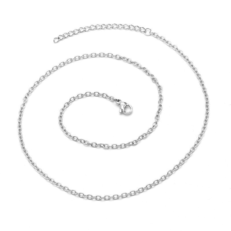 5pcs Stainless Steel O-Shape Chain Necklace Set