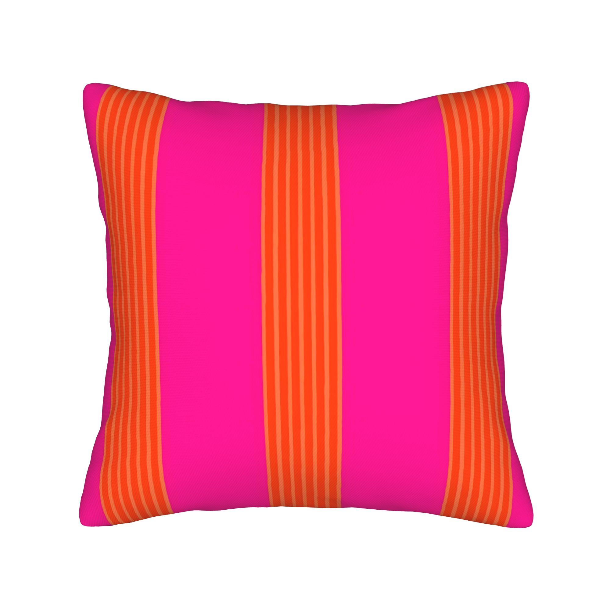 TEMU A Single-sided Printed Pillowcase Featuring A Striped Pattern Pink And Orange, Artistic Charm To Your Sofa And Bedroom Space, Measuring 18x18