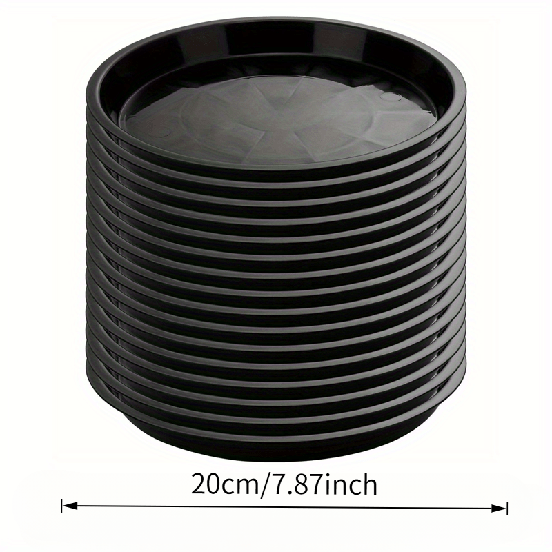 E-shop 10er Set inklusive kleines schwarzes Tablett, 15,74 Zoll, Universal-Rundtablett aus Kunststoff für Innen und Außen - 7,87 Zoll und 4,72 Zoll