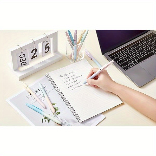 gel pens, 10pcs medium point 0. 7mm, gradient color, black ink, retractable design, aesthetic pens for journaling, school supplies, office supplies, cute gel pens, pen, fancy pen, needle tip pens, cute pens bulk, writing tools, journaling supplies, stylish pens, trendy stationery, durable ink, smooth writing, multipack pens, office workers, journal lovers Product details 1