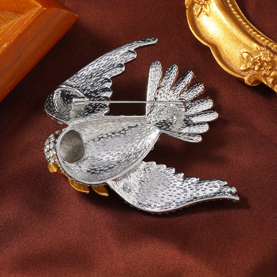 elegant   peace   brooch luxurious anti glare bird pin for cardigans jackets unique gift idea details 3