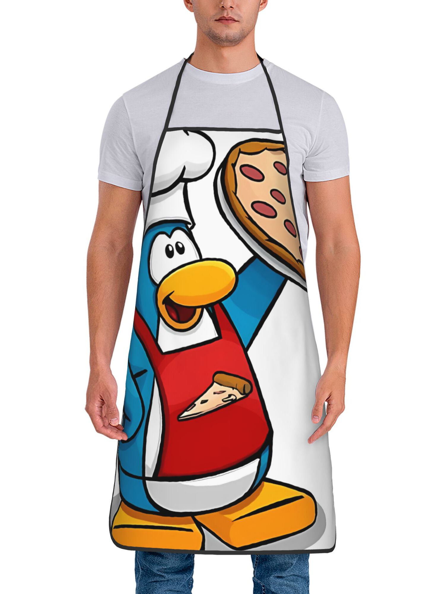 item picture 2d flat printing   pizza lightweight kitchen apron comfortable for long hours of cooking