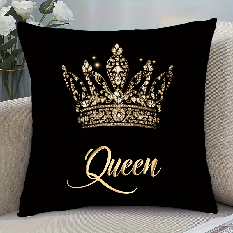 TEMU 1pc Modern Fashion Pillowcase, Soft Comfortable Polyester Short Plush Fabric, Single-sided Print, Options: 18x18 Inches 16x16 Inches, Machine