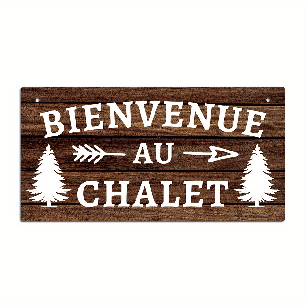 TEMU Putuo Decor 1 Pièce Panneau en Bois Français, Au , Plaque Murale en Bois Décoration Murale pour Maison Ferme Cabane en Bois, Cadeaux
