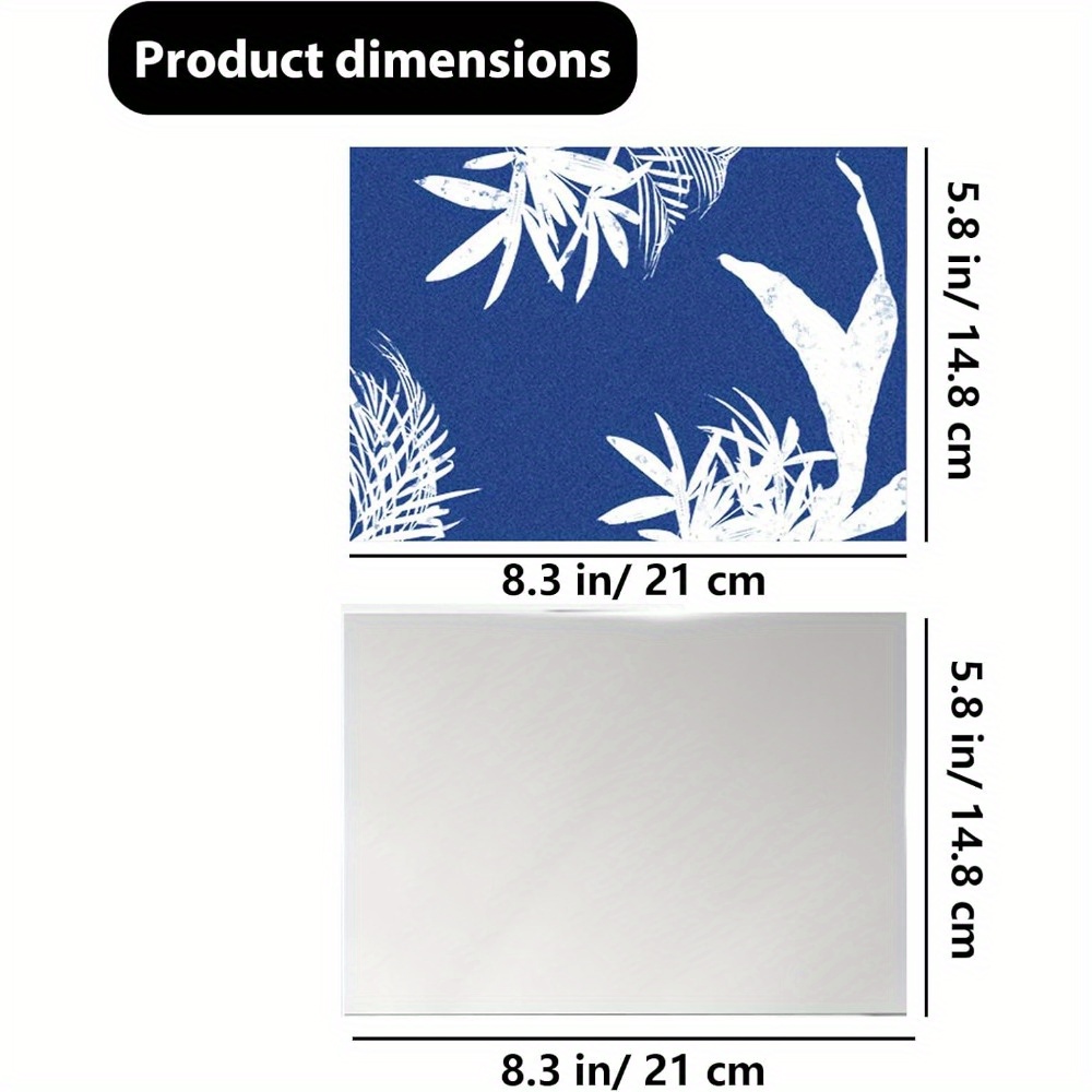 32pcs A6 Cyanotype Paper Kit with Acrylic Panel for Natural Printing
