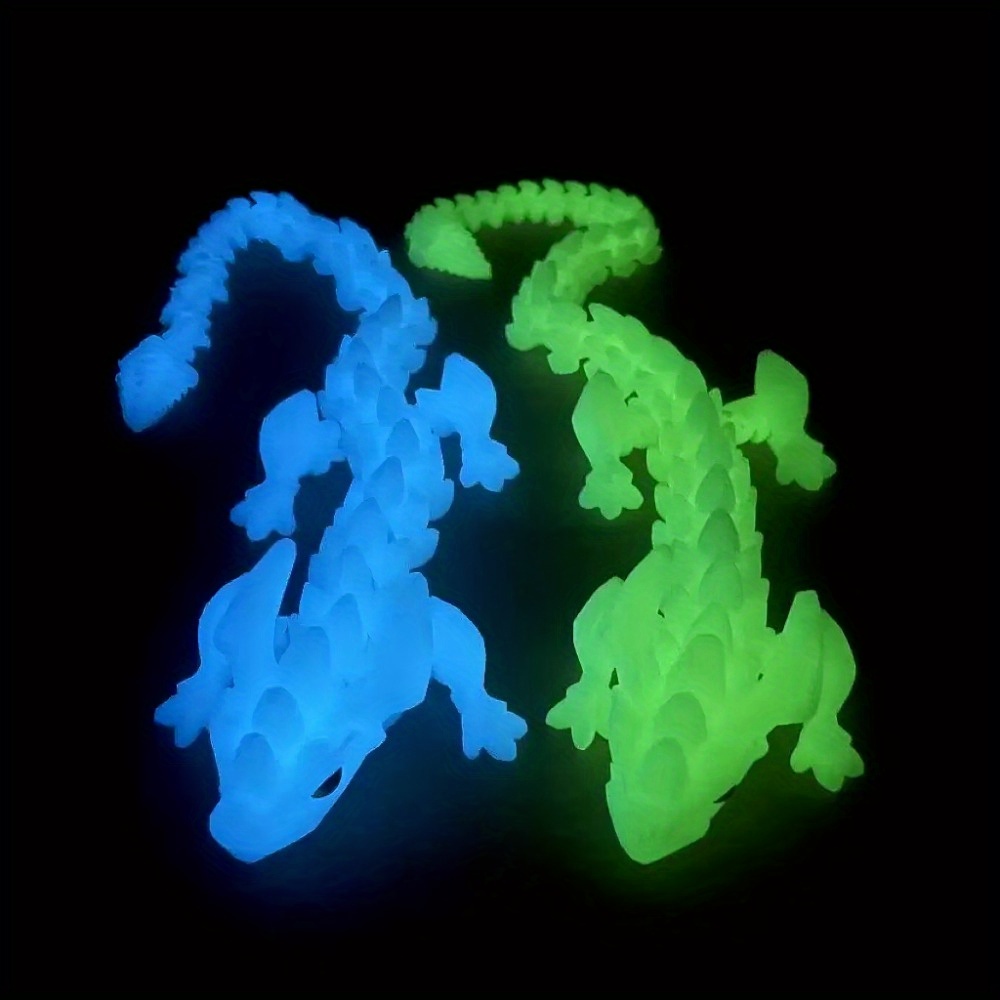 3d printed glow in the   dragon statue multi jointed articulated body random colored eyes durable plastic home decor desktop art display unique birthday xmas gift for teens adults 14 Product details 1
