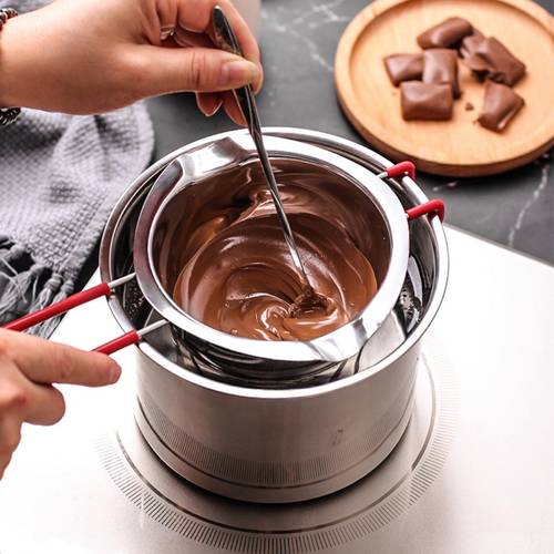 stainless steel melting bowl for chocolate heating for cheese fondue baking dessert tools sugar boiling pot water bath melting bowl wax candle tools kitchen gadgets heat resistant heating pot set