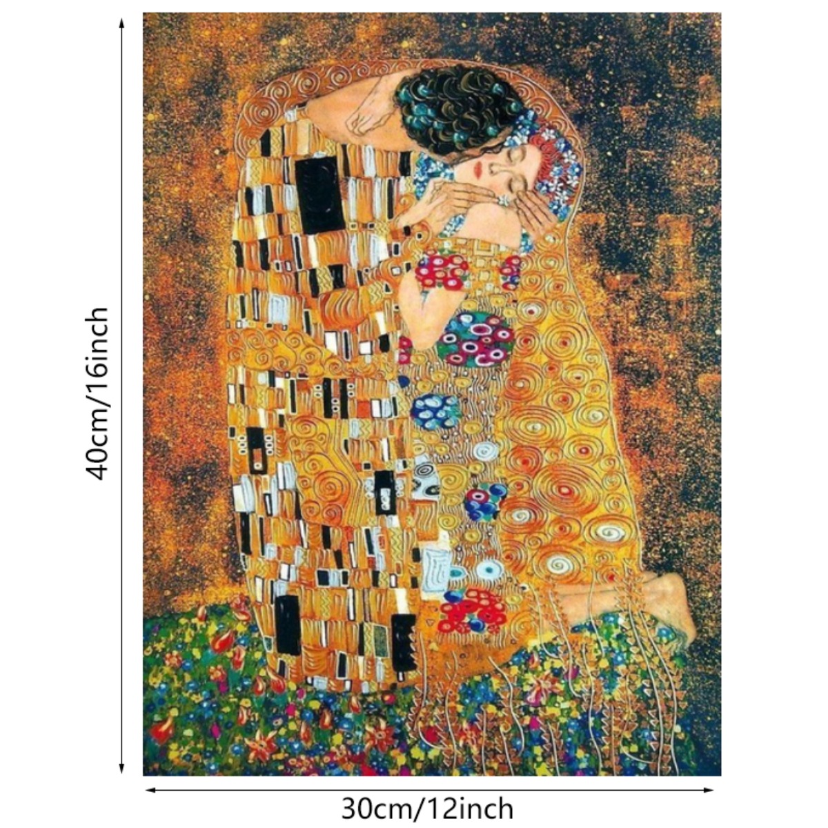 TEMU 2d Flat, 1pc Klimt "" Canvas Art - Minimalist Vintage Suitable For Christmas, Birthday & Housewarming Gifts, Iconic Painter' For Wall Decor,