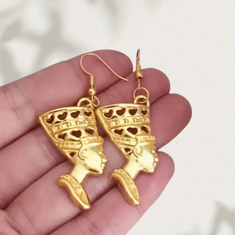 TEMU A Pair Of Retro Egyptian Gothic Queen Earrings, Unique And Creative Earrings, Suitable For Daily Wear - Gift
