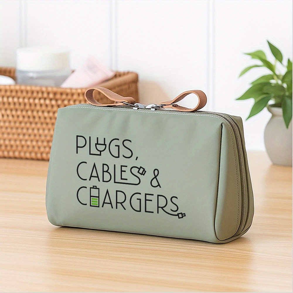 Plugs, Cables & - Chic Travel Pouches For Toiletries, Compact Cosmetic Bag, Travel Organizer Bags For Luggage, For Women, Organizational Pouches, Makeup Travel Bag | Fashionable For Women