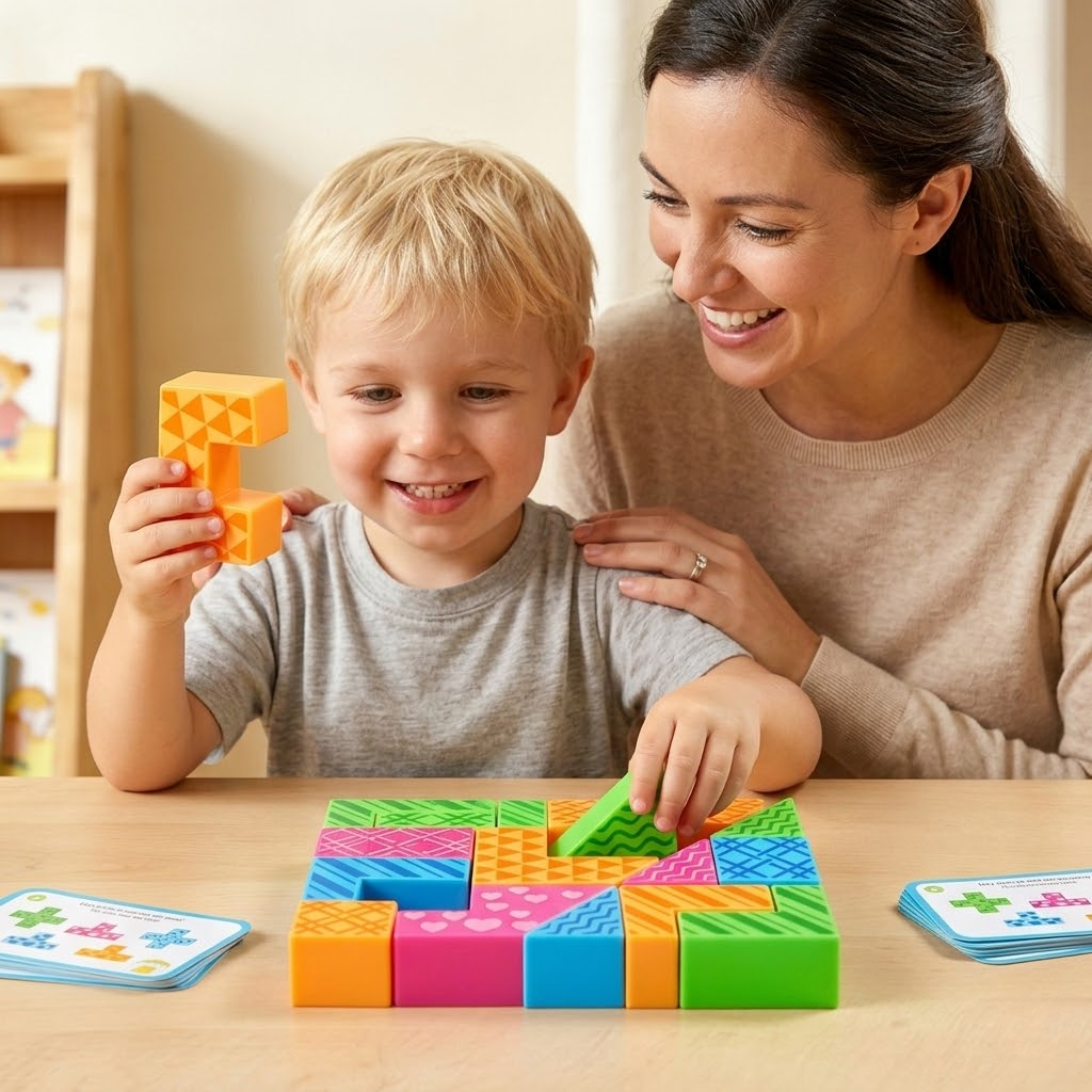 31pcs 3D Logic Puzzle Block Set, Educational Building Toy