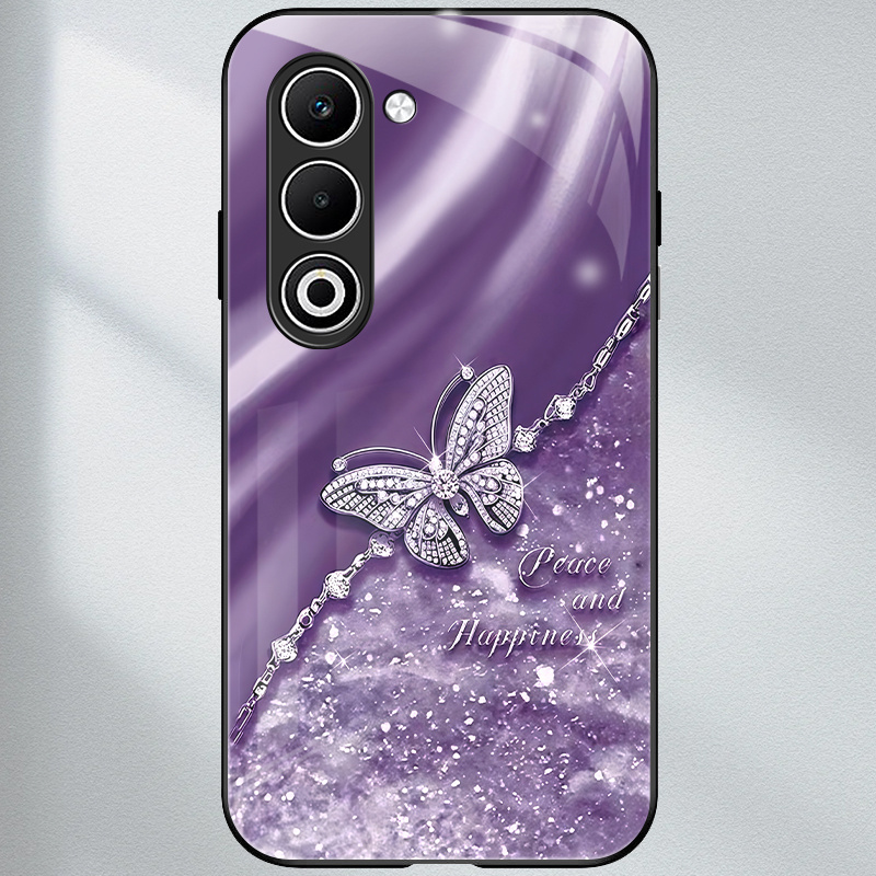 TEMU Phone Case: Phone Case Suitable For Oppo A5 5g Hard Phone Case Tempered Glass Phone Case, Fashionably Silvery Design
