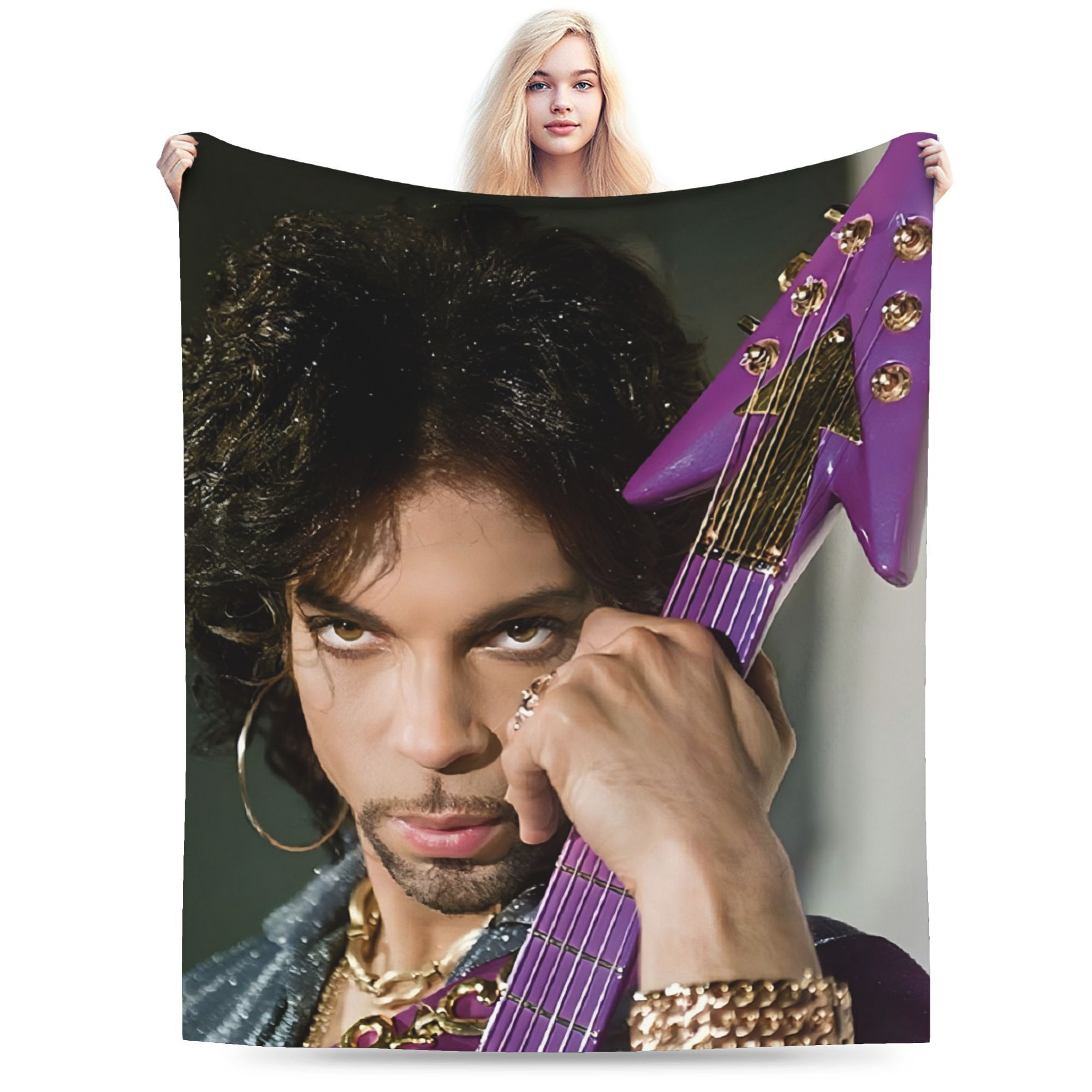 

Prince-inspired Flannel Throw Blanket - Cozy, Warm For All , Couch, Office, Travel & Gifts - Anime Design,