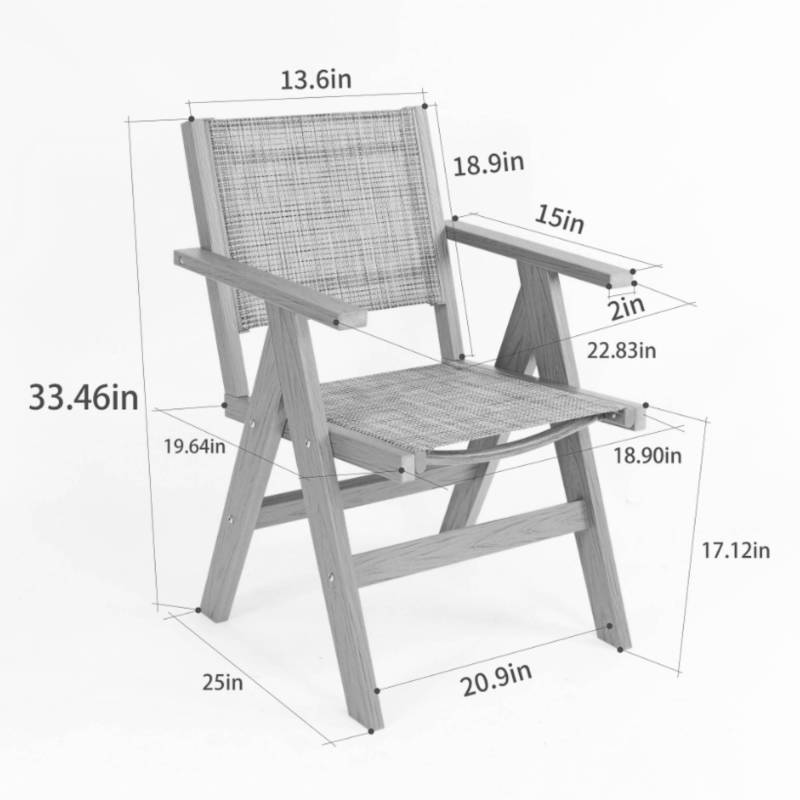 Teak-Colored Lounge Chair Ideal for Year-Round Use: This Outdoor Lounge Chair Is Constructed from Durable HIPS Material And Features 304 Stainless Steel Additions