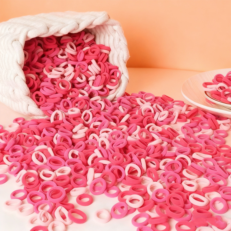 580pcs Colorful Basic Elastic Hair Ties Set