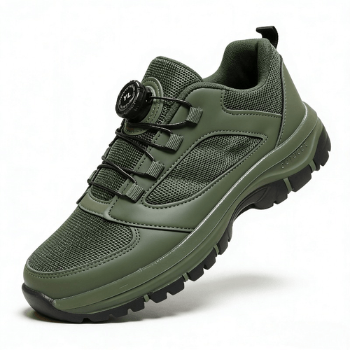 herren outdoor laufschuhe für den straßenlauf, atmungsaktive mesh wander-sneakers mit drehknopf, rutschfeste, abriebstarre sohle, leichte sportschuhe für herren, bequeme freizeit-walking schuhe, sneakers zum wandern