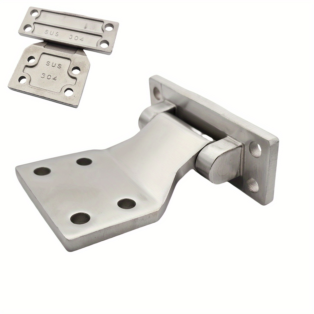 Heavy-Duty Industrial Hinge - Thick 304 Stainless Steel with Pre-Drilled Holes for   -  -Resistant, Suitable for Machinery, Cabinets, Doors - Industrial Hardware Parts
