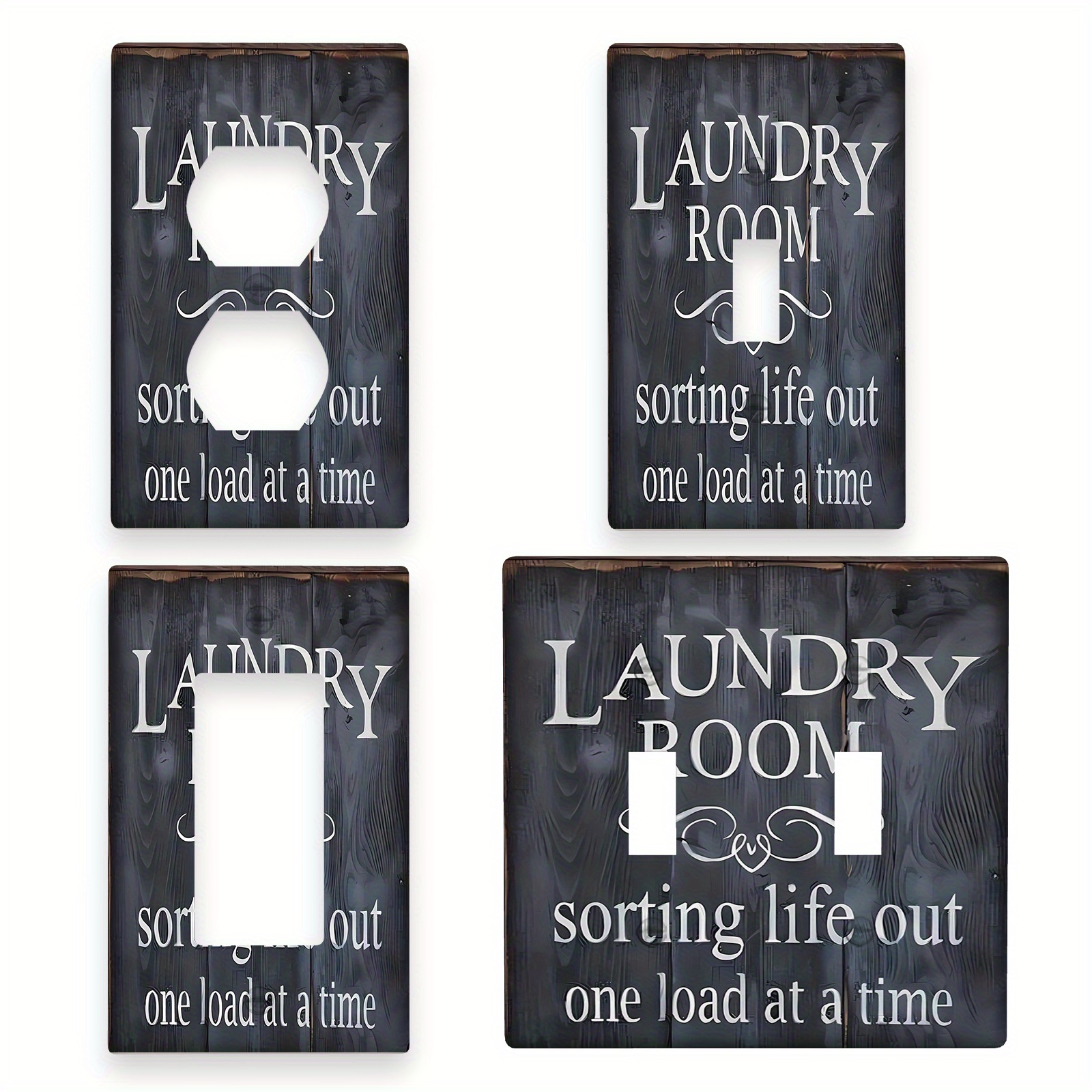 

Fun Laundry-themed Light For Switch Cover - Decorative Wall Plate For Indoor/outdoor Use, Fits 1 Gang Switches, Bedroom, Kitchen, Bathroom