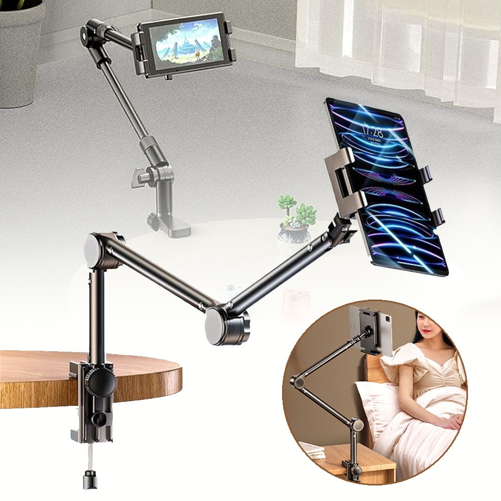 Image of 360° Rotating Tablet Holder For Bed, Adjustable Stand For Iphone/ipad