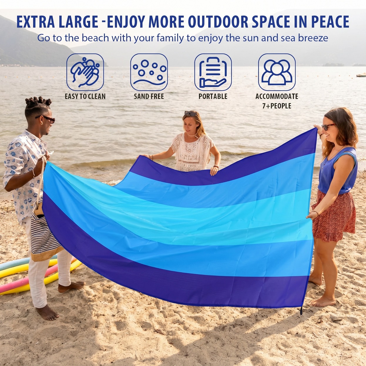 5-7 Person Large Picnic Mat Beach Blanket