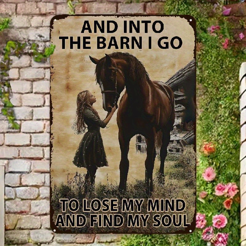 TEMU 2d Flat, 30.48cm X 20.32cm Rustic Farmhouse Metal Wall Sign & 
