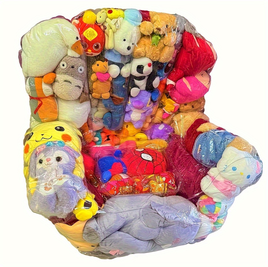 Extra Large Transparent Sofa - Holds 200 Dolls, Heavy-Duty PVC Folding Storage Chair with Space-Saving Modular Design for Doll Photography, Collectors, Home/Office/Camping/Beach Use - Easy-to-Clean Lightweight Furniture, Collector's Edition Durable Plastic Outdoor Seat, Sturdy Structure, Versatile Home Organizer
