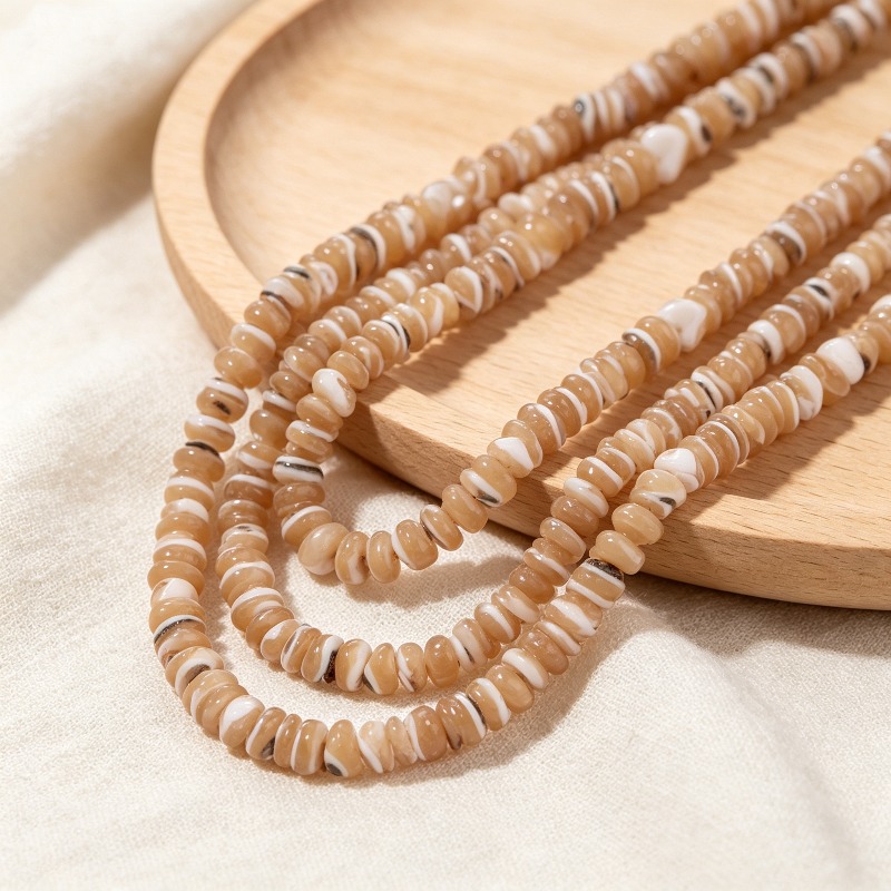 5 X 2Mm Natural Stone Beige Irregular Round Loose Beads