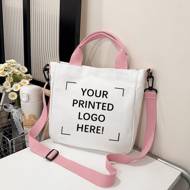TEMU Large Capacity Custom Logo Crossbody Bag With Closure & Adjustable Strap - Personalized Suitable For ,, Travel, Handbag - Machine Washable,