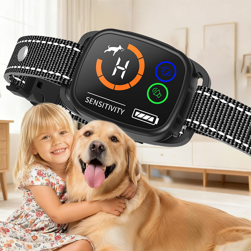 Dog Bark Collar Smart No Shock Training Collar for Medium Large Dogs, 6 Sensitivity Levels, Beep And Vibration Modes, Automatic Bark Detection, Rechargeable Humane Dog Training Device, Safe Behavior Correction Collar for Indoor Outdoor Use - Image 2