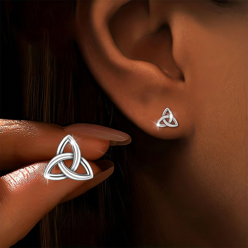 TEMU 2pcs Spring/summer Women's Fashion Celtic Stud Earrings, Exquisite Jewelry, Suitable For , Perfect For Festivals, Weddings, Banquets, Parties,