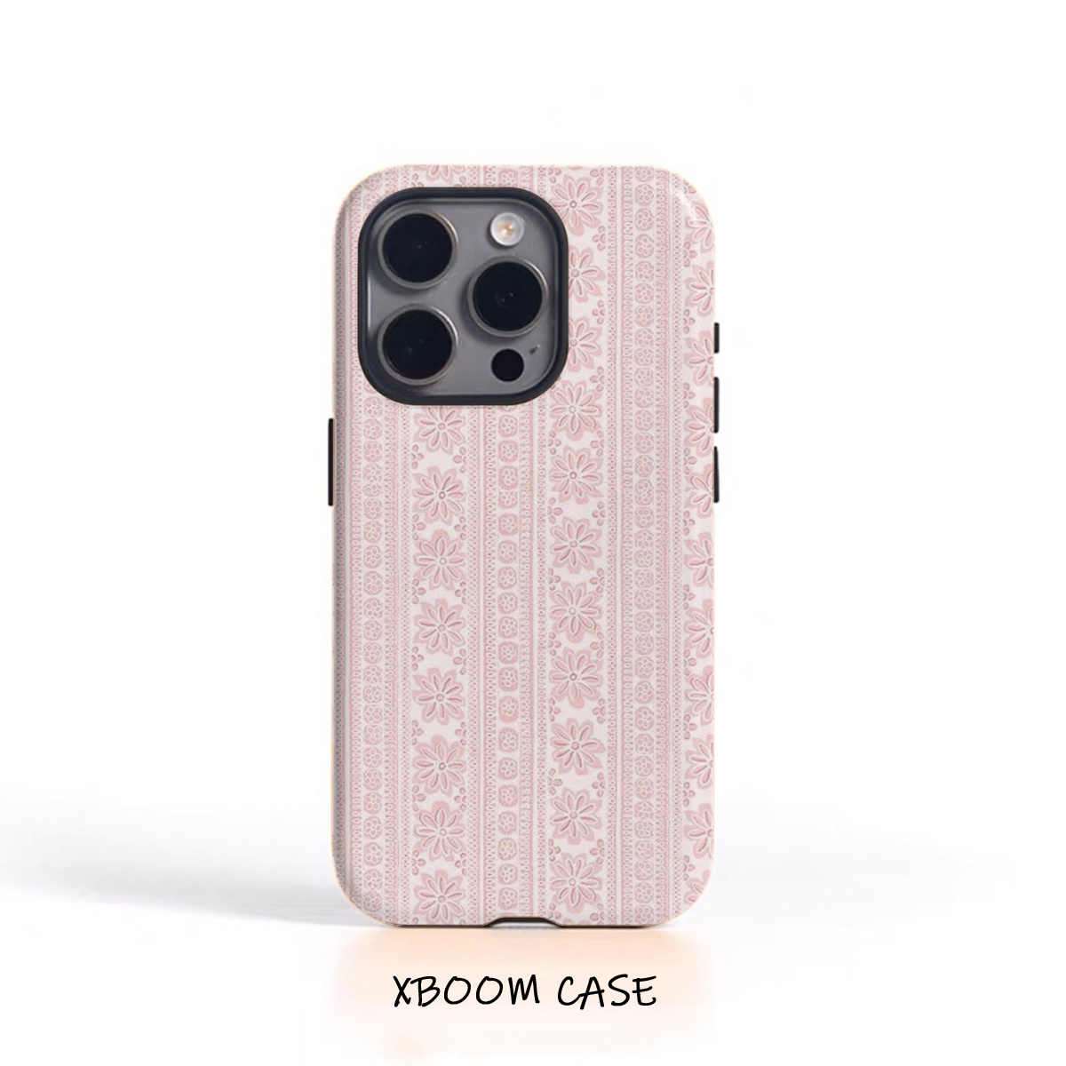 TEMU Phone Case - Lace Phone Case Compatible With For Iphone 17, 16pm, 15promax, 11pro, 12mini, 13plus, 7/8, Se, Xs, Xr, 2-in-1 Glossy Case