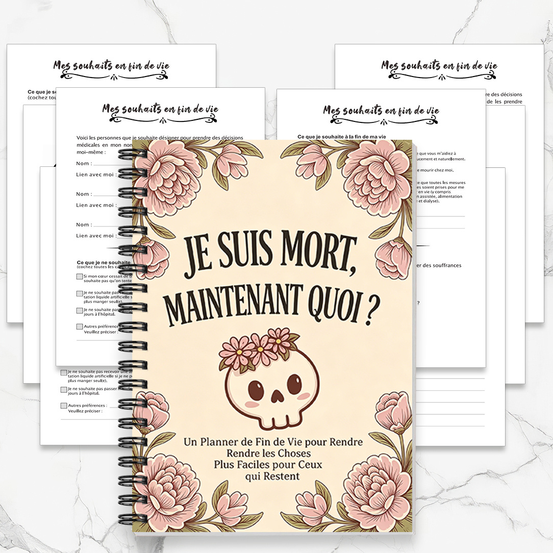 TEMU 1 bloc de planification, , complet des actifs, des souhaits personnels et des documents , intégrant tous les contenus nécessaires pour la