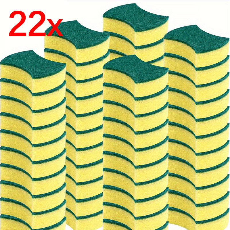 

22-pack Polyurethane Kitchen Sponges - Dual-sided Scrub Pads, & -resistant, Multi-use For Glass, Floor, Carpet Cleaning, & School Cleaning Tools