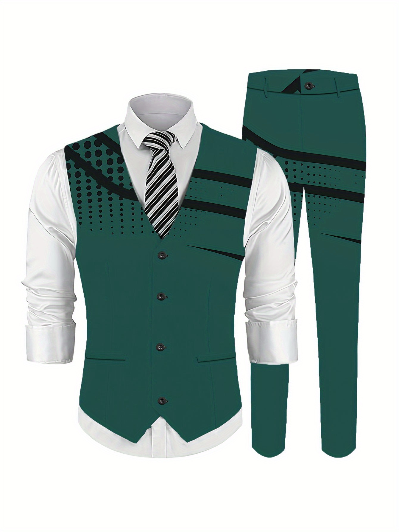 dark green suit sold on Temu United States