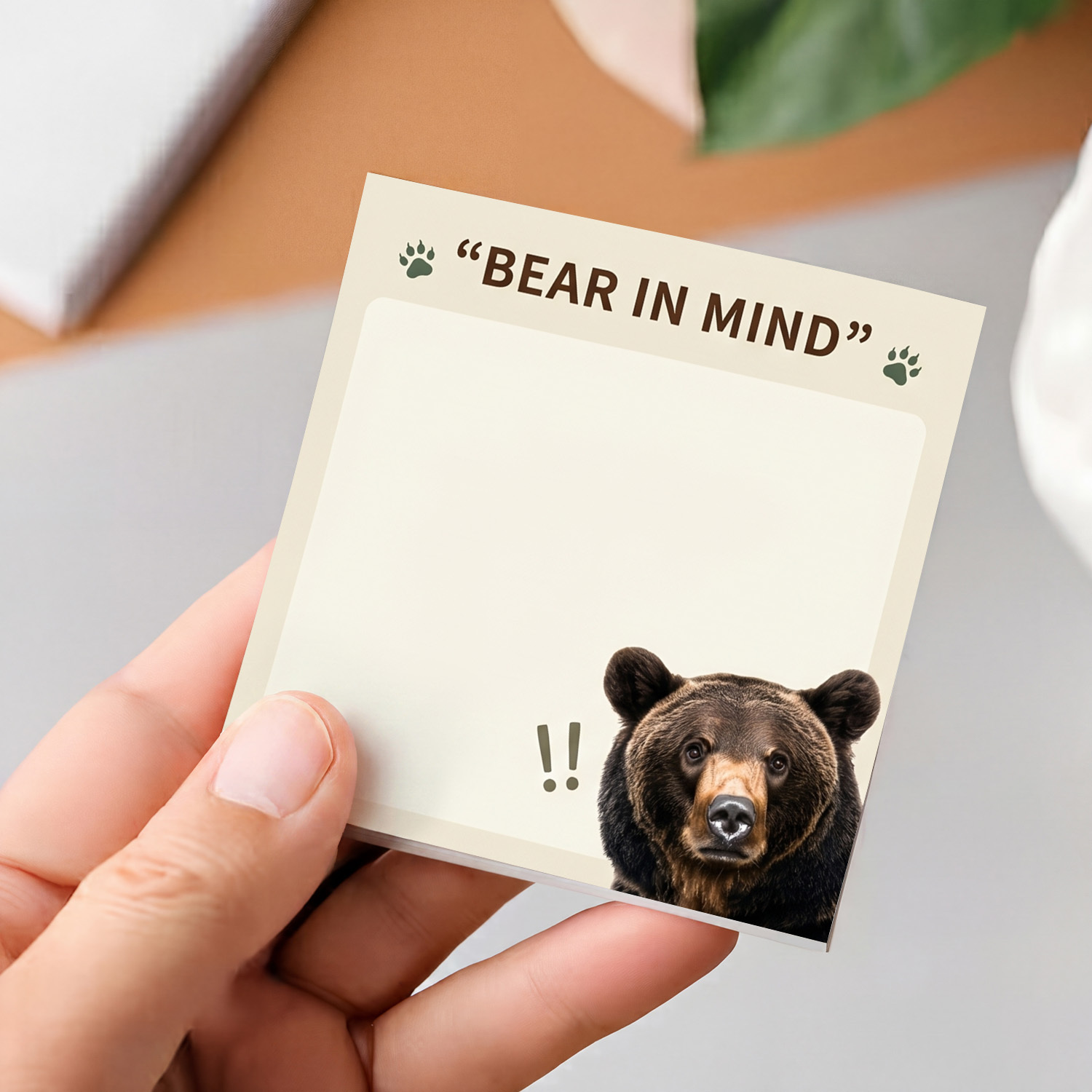 2-Sheet Set of Fun Bear Sticky Notes, 100 Sheets Total